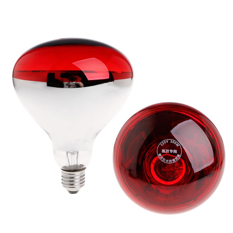 Suministros para reptiles, luz para granja con preservación térmica, lámpara de calor de pollo y cerdo, escotilla LED de rayos infrarrojos, para perros y gatos, 100/150/200/250W