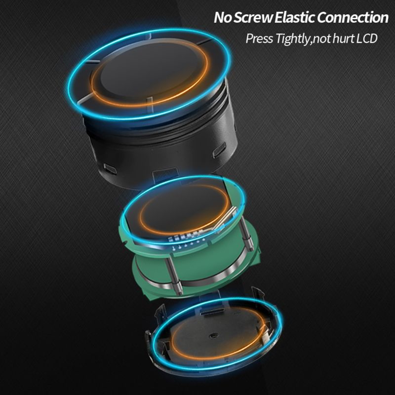 Round LCD Power Meter Digital Wattmeter DC Voltage Reverse Protection 8-300V 30KW PZEM-019W With 100A Shunt