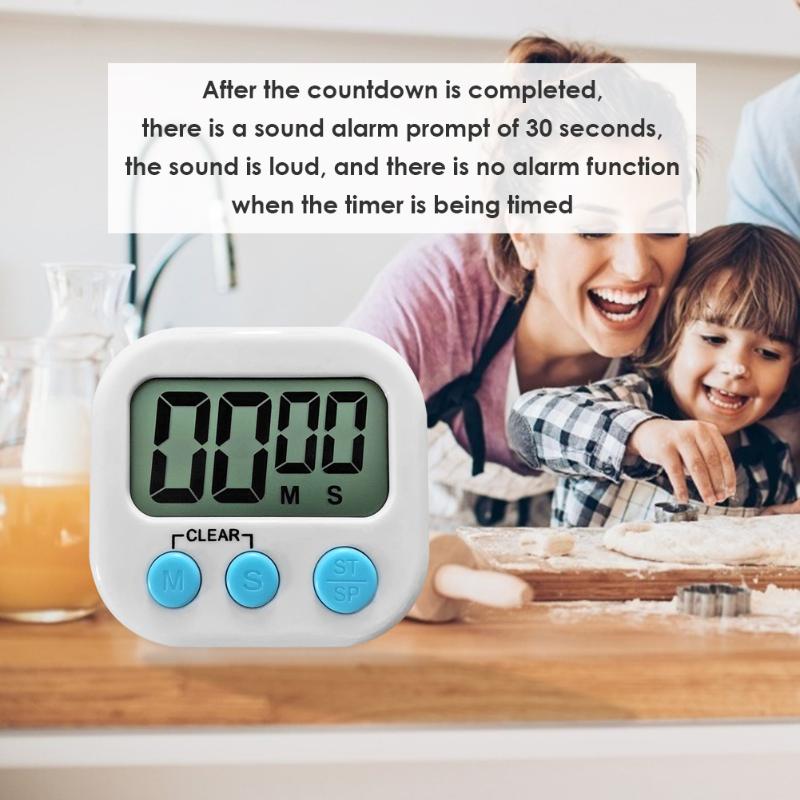 Small Large Screen Timer Kitchen Reminder Electronic Timer Digital Stopwatch Timer LCD Digital Display Countdown