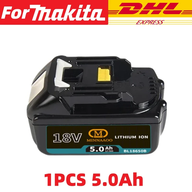 For Makita 100% Genuine 18V 6.0Ah/5.0Ah Li-ion Battery BL1860B BL1830 BL1850 BL1860b for Power Tools🔋: DEEP BLUE
