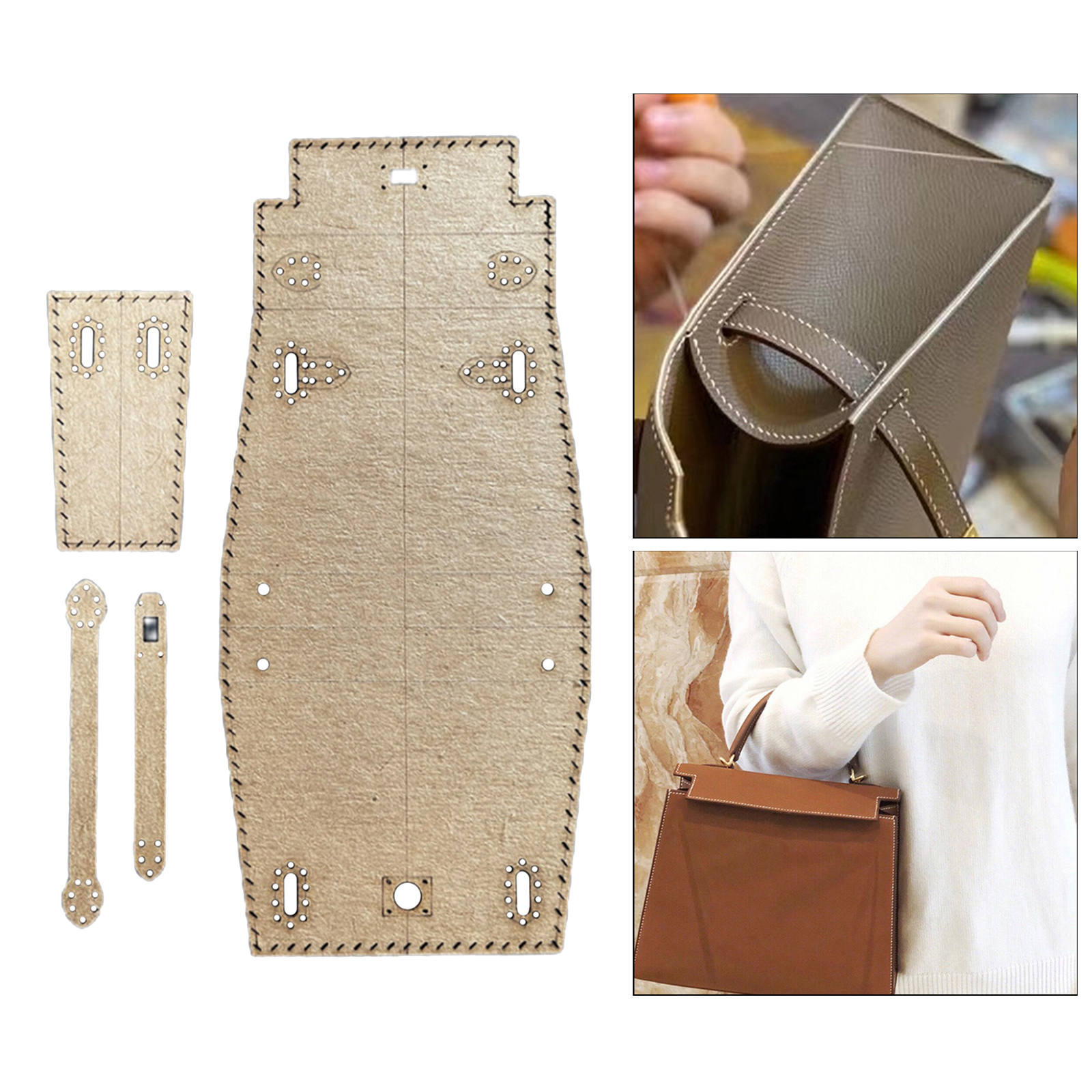 DIY leather craft Mini bag Small bag Handbag Pendant sewing pattern template