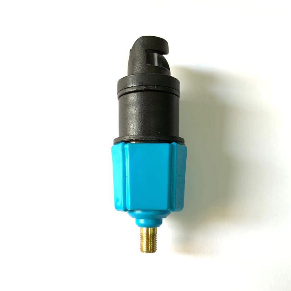 Opblaasbare Pomp Adapter Air Valve Adapter Voor Surf Paddle Board Rubberboot Kano Opblaasbare Boot Band Compressor Converter Nozzle: Blauw