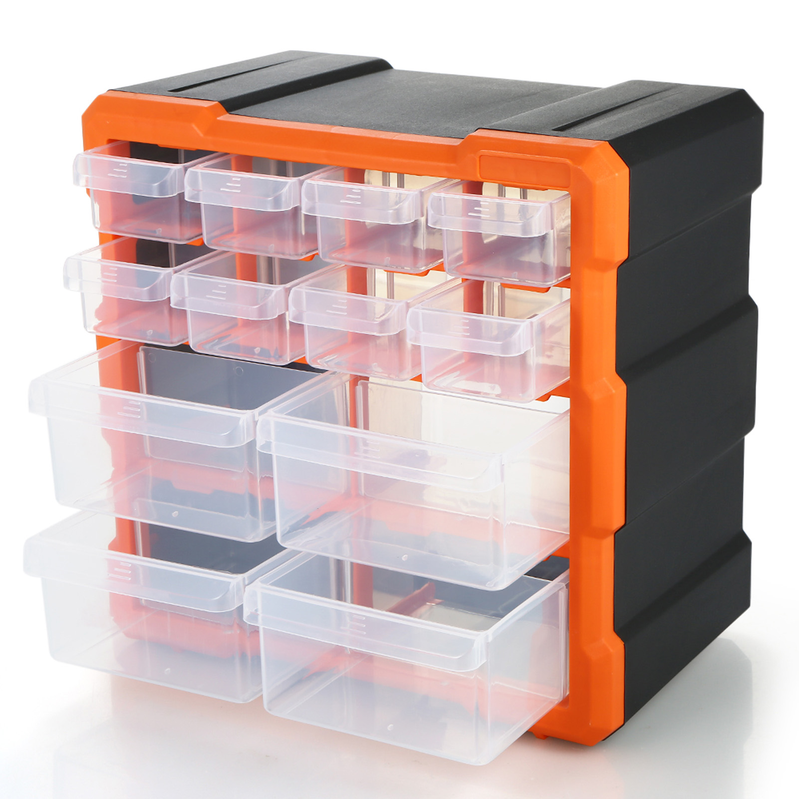 12 Multi-grids Drawer Parts Box Multiple Compartments Slot Hardware Box Organizer Tools Components Box Accessory Storage ToolBox