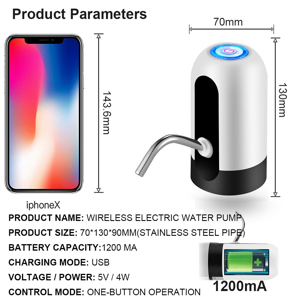 Thuis Gadgets Water Fles Pomp Mini Barreled Water Elektrische Pomp Usb Charge Automatische Draagbare