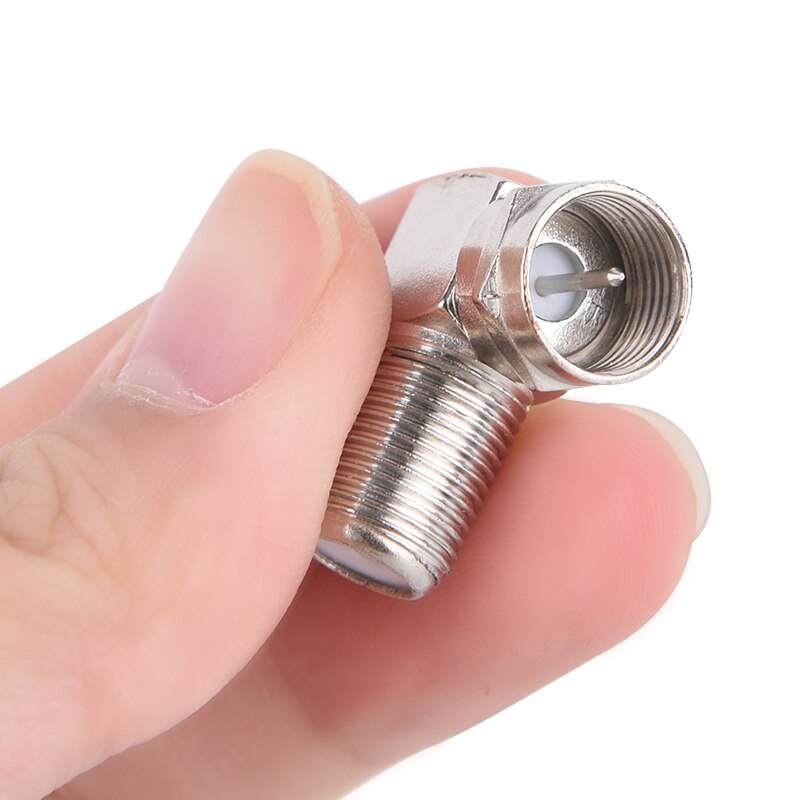 2 stk 90 graders tv-antenne stik stik retvinklet adapter stik til stik koaksialkabel f-type han til hun