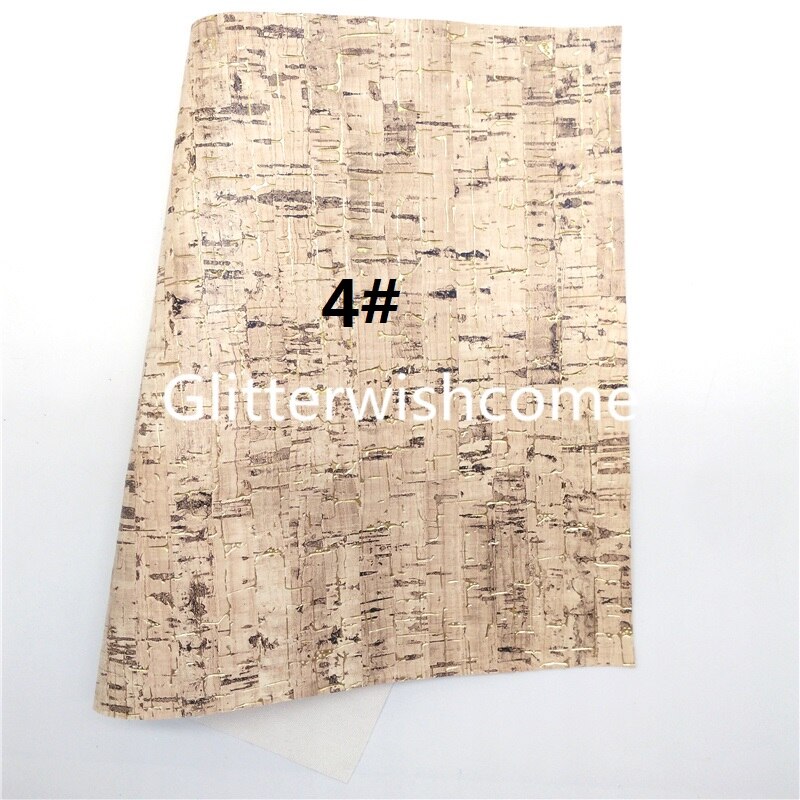 Glitterwishcome Metallic Soft Cork Vinyl Synthetic Leather Faux Fabric Sheets for Accessories Bows DIY 21X29CM GM1035A: 4