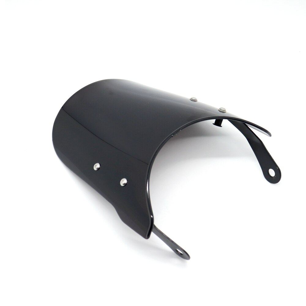 Universal Motorcycle Windshield 7" Round Lights Street Bike Windscreen Smoke/Clear ABS Screen For Honda Yamaha Kawasaki Suzuki