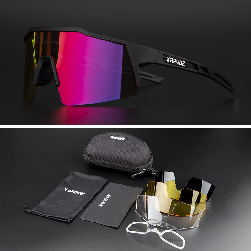 Alpland Polarized Sports Sunglasses - Cycling Glasses With Clear Glass Lenses, UV400 Protection
