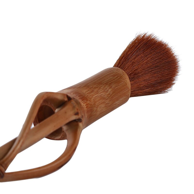 Creatieve Handgemaakte Bamboe Handvat Zacht Haar Thee Accessoires Schoonmaken Tool Huishouden Theepot Thee Lade Cup Board Reinigingsborstel: short brown