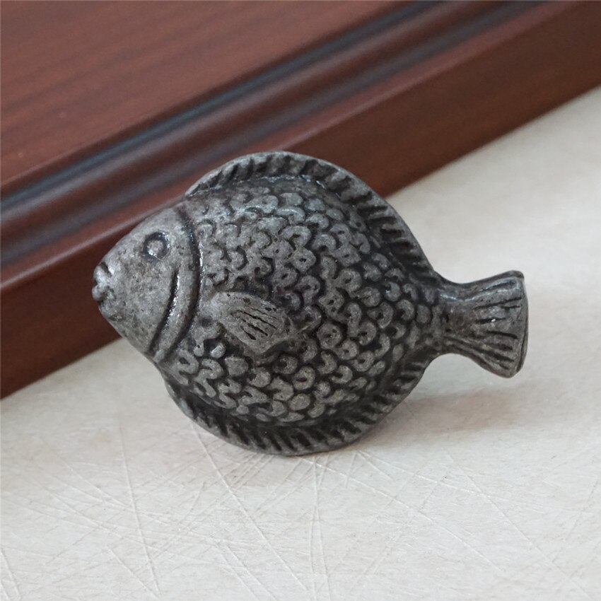 Sköldpadda fisk sjöstjärna knopp byrå knopp låda knoppar drar handtag köksskåp dörrknoppar antik silver svart tenn djur