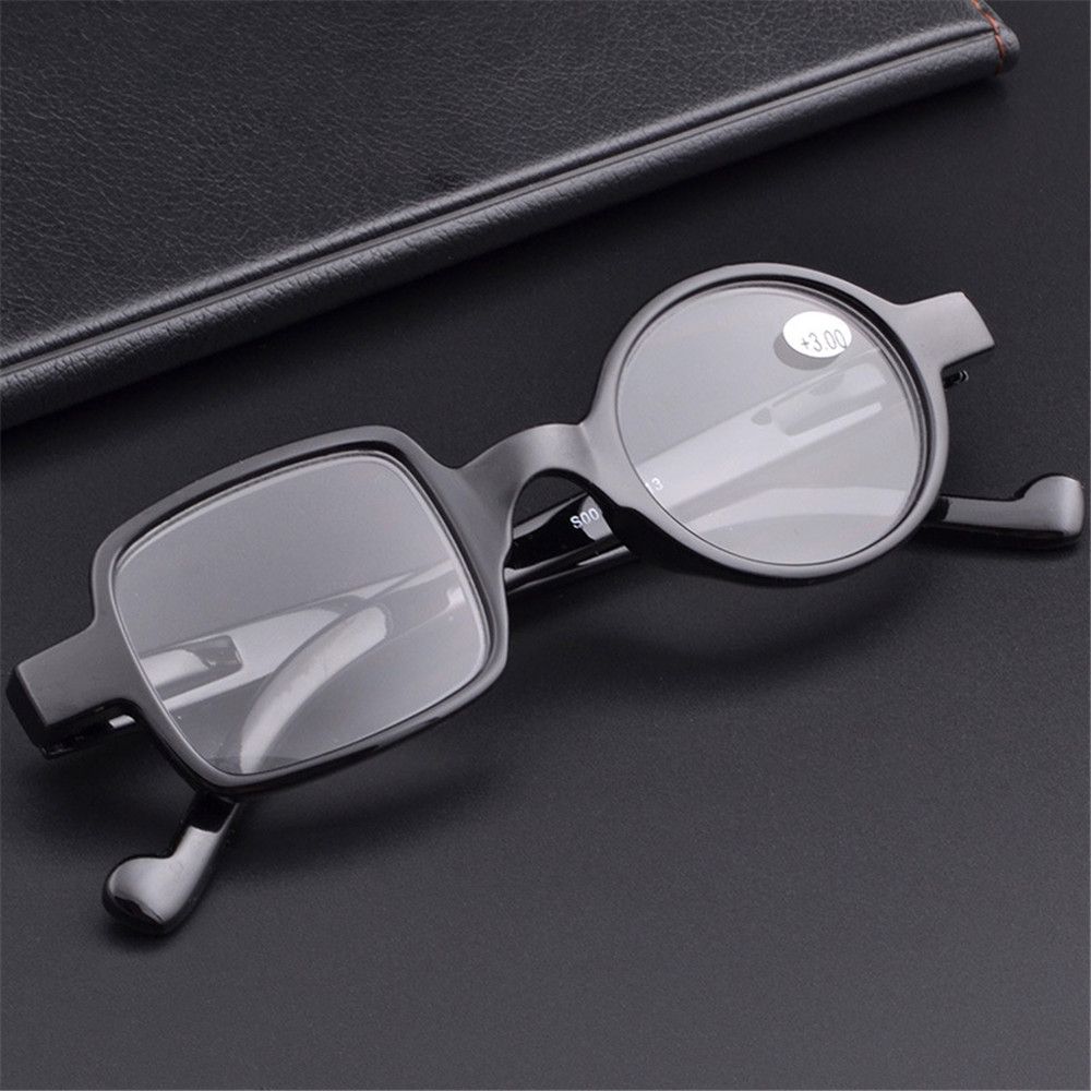 Gafas de lectura redondas y cuadradas asimétricas de leopardo Retro Para hombres y mujeres, presbicia, hipermetropía, 1,0 ~ 3,5