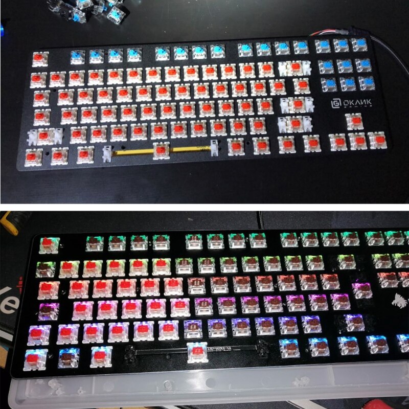 10Pcs Gateron SMD Red Switches Mechanical Keyboard 3pin Gateron MX fit GH60