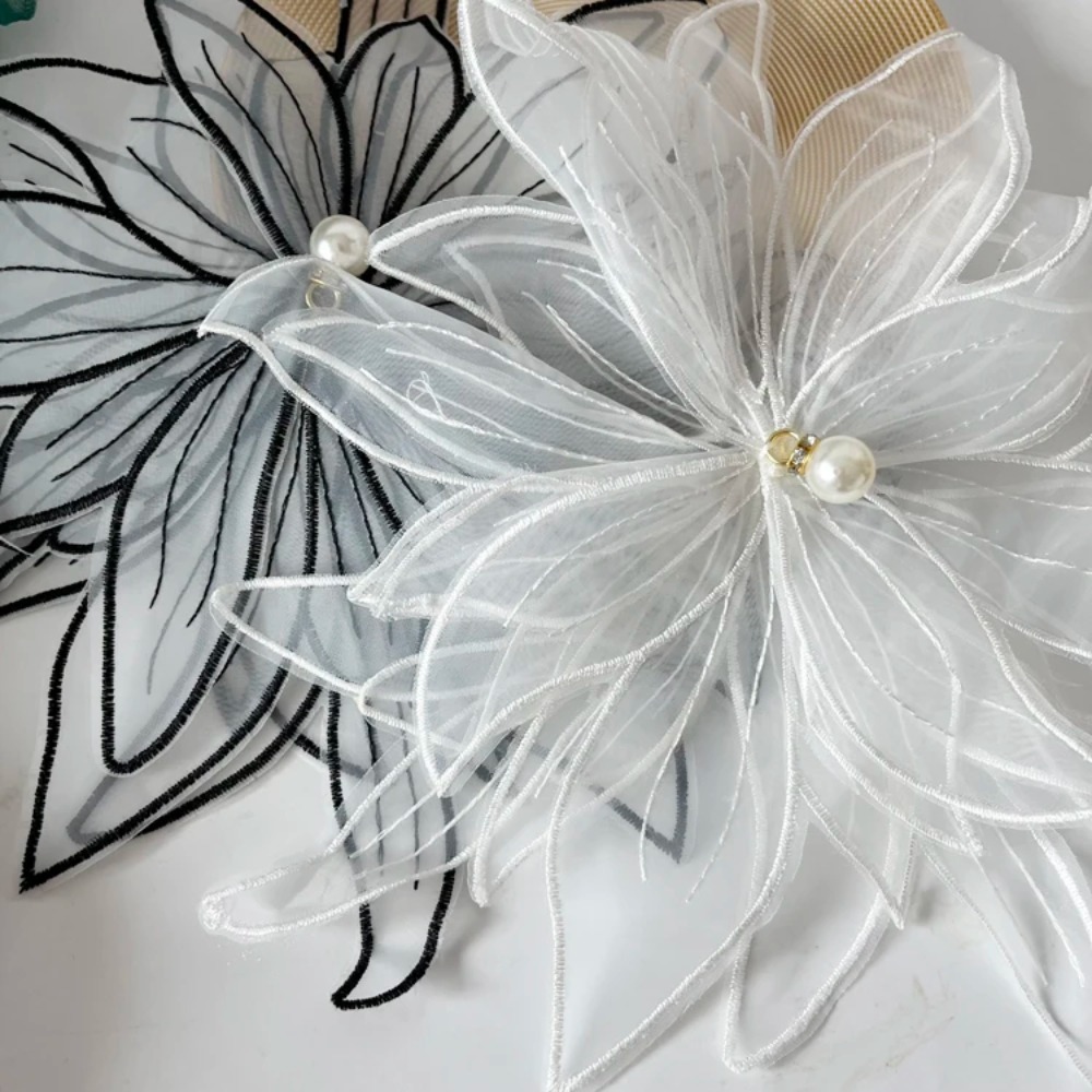 1Pc Geborduurde Stof Kant Lint Applique Handgemaakte Diy Kraal Kant Trim Trouwjurk Naaien Handwerk Diy Handwerk Naaien