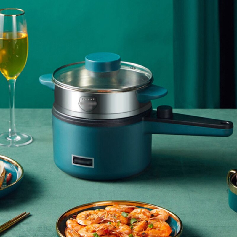 220V Mini Multifunction Electric Cooking Machine Double Layer Household Pot Multi Electric Rice Cooker Non-stick Pan