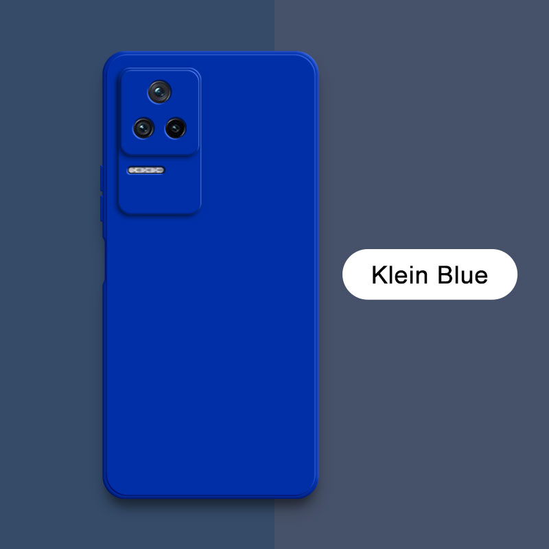 Coque arrière carrée originale en Silicone liquide pour Xiaomi POCO F4 GT 5G, étui de protection souple pour appareil photo, mignon, sac Funda: Néoprène / green