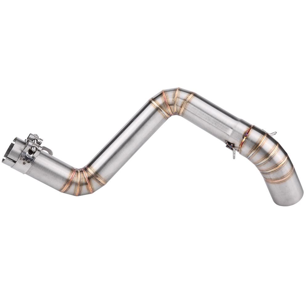 Motorcycle Full Exhaust System Vent Middle Pipe Link Connect with 51mm muffler pipe Fit for KTM Duke 390