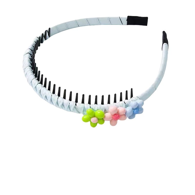 Diadema para niña, bonito corazón dulce, estrellas, colores, diadema de flores, aro para el pelo, para niños, accesorios para el cabello FDr11: Azul cielo
