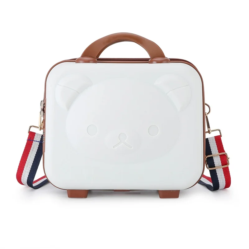 New Arrival walizka kosmetyczna przenośna mała walizka 4-calowa kosmetyczka Mini urocza walizka kosmetyczka WT663: Czerwony