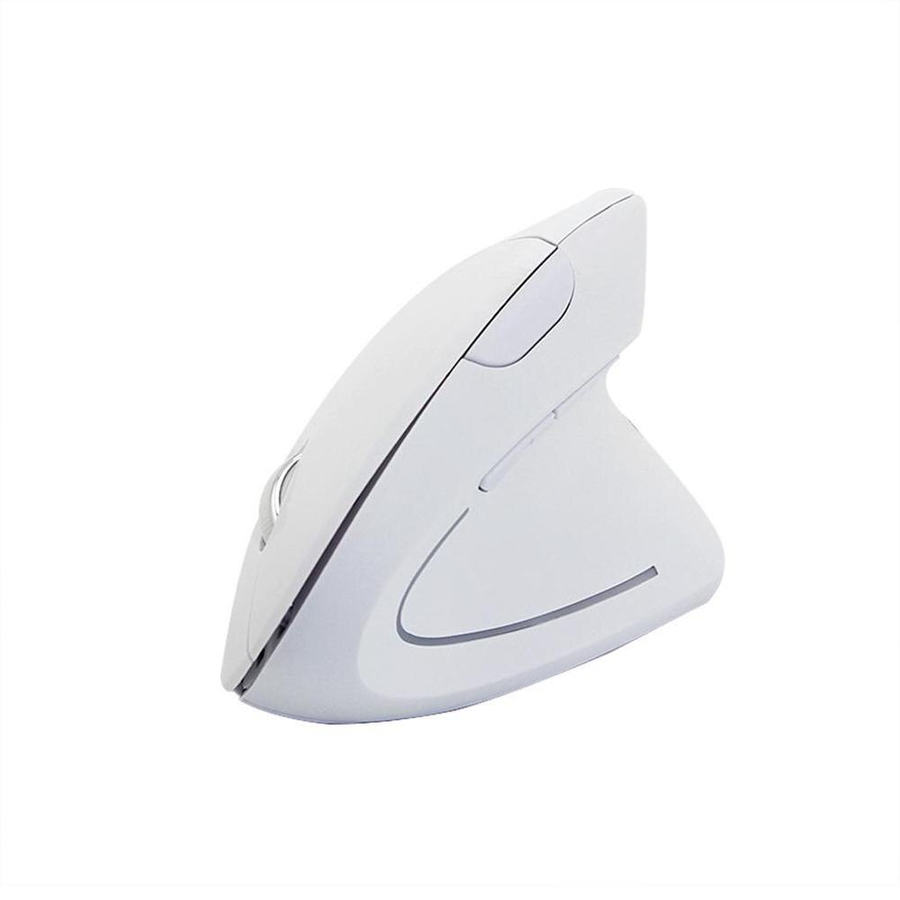 Wireless Vertical Mouse, USB Receiver Gaming Mouse, Ergonomic Office Mouse, Portable Desktop PC Gaming Mouse, ABS Vertical Mouse: white