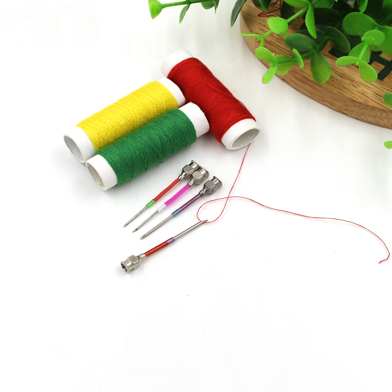 4pcs Knitting Needle Punching Needles Magic Embroidery Poking Cross Stitch Needle Tools Fancy Metal Rod Handmake Sewing Needles