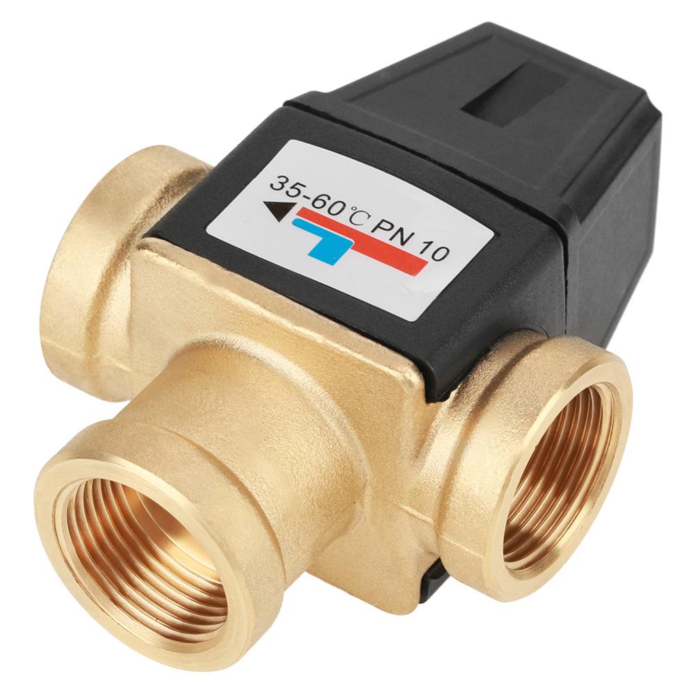 Vanne de mélange thermostatique en laiton 3 voies DN20, filetage femelle, pour chauffe-eau solaire, 1,6 mpa, accessoire d'outils