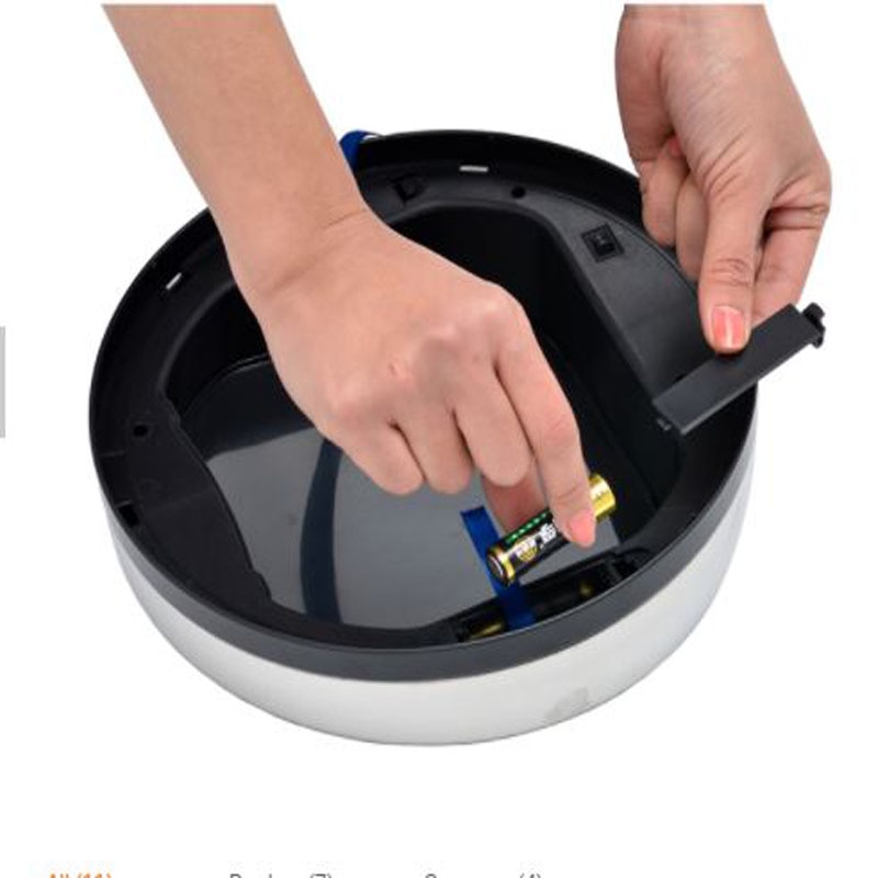 3 Liter Sensor Stainless Steel Dustbin Automatic Garbage Trash Can Waste bin Ash-bin Round Shape