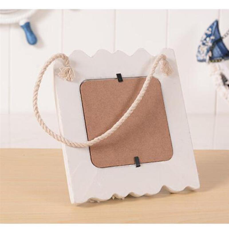 Modern DIY Wooden Photo Frames Sea Mediterranean Style Wall Hanging Door Picture Frames Home Decor Accessories (Random Pattern)