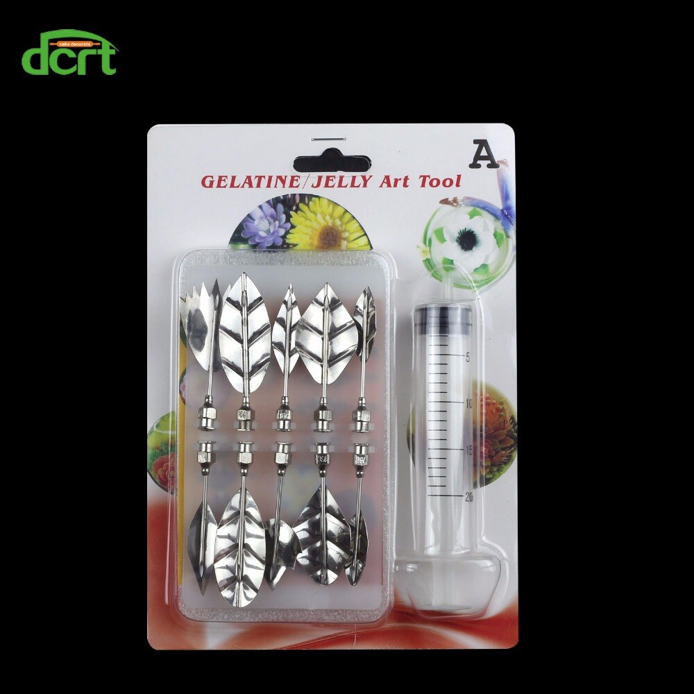 11Pcs/Set 3D Jelly Flower Shape Art Tools Tulip Nozzles Gelatin Art Tool Jello Nozzles Pastry Tips Cake Baking Tools