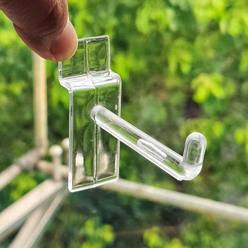 Plastic Merchandise Hanging Hanger Display Hooks for Trough Slot Plate Board Commodity in Store Rack Shelf 200pcs