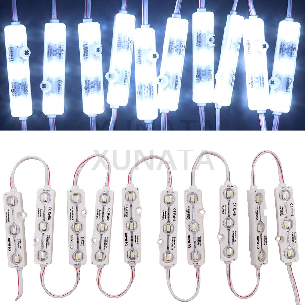 3LEDs Samsung Chip LED Module Light 1.2W Super Bright Advertising DC12V LED Module Lamp IP68 5630 LED Sign Backlight