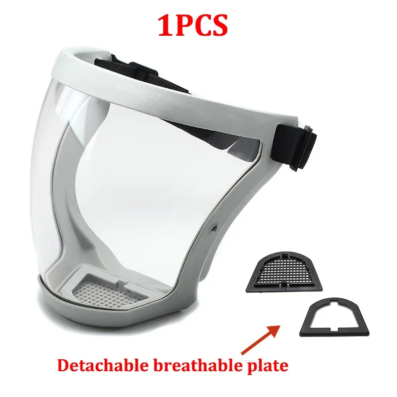 Werkbeschermingsmasker Volledige gezichtsbeschermer Schild Transparante gezichtsbeschermer Gezichtsbeschermend scherm Keukenaccessoires Gadgets: Rood