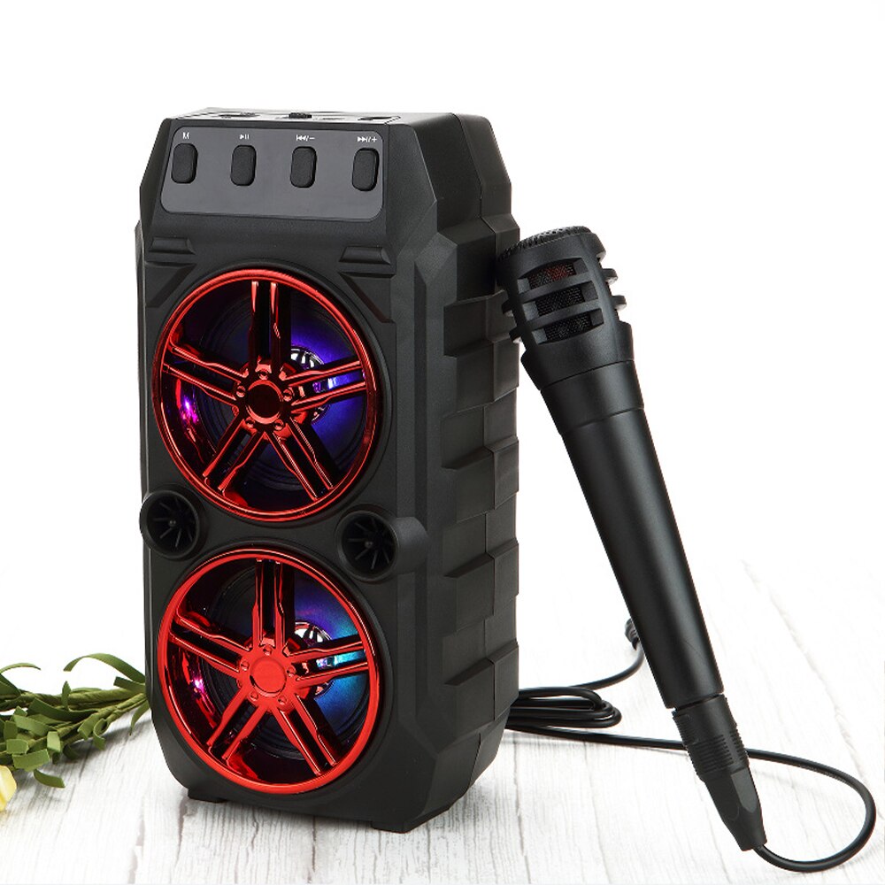 Draagbare draadloze bluetooth-luidspreker ondersteunt tf outdoor 8w  bt5.0 kamperen smartphone outdoor bluetooth-luidspreker: Rood