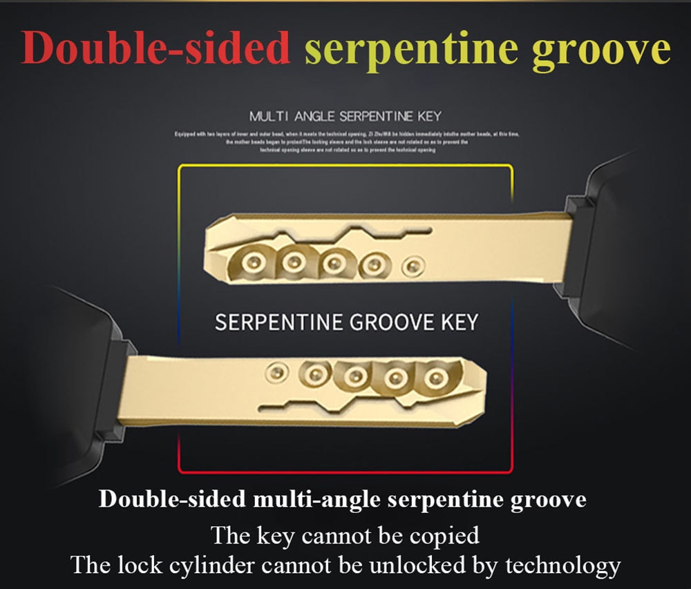 70MM Stainless steel super C-class key cylinder anti-theft door lock core universal chrome-plated copper custom cylinder