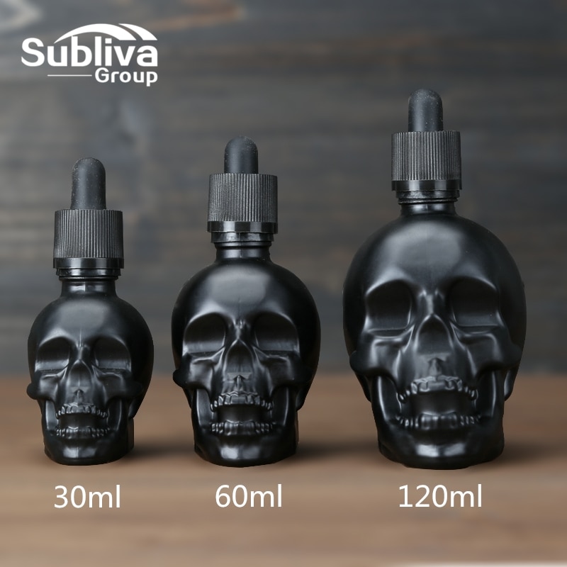 Botella de bebida amarga con forma de Calavera, gotero de medicina amarga, vertedor de licor, herramienta de Bar, decantador de camarero, coctelería, 30/60/120ml
