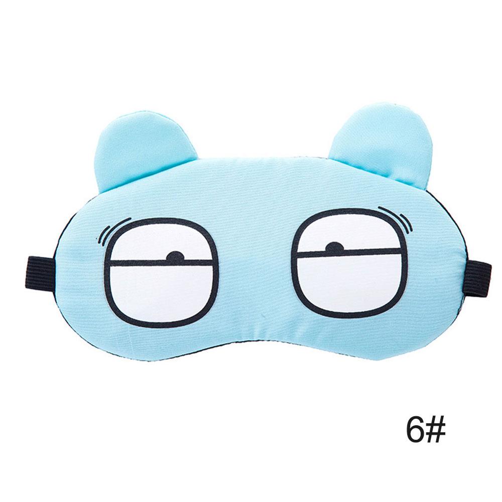 1pc Cute Cartoon Expression Eye Mask Soft Funny Sleeping Mask Cover Travel Relax Eye Band Eyepatch Aid Kids Protective Blindfold: 6