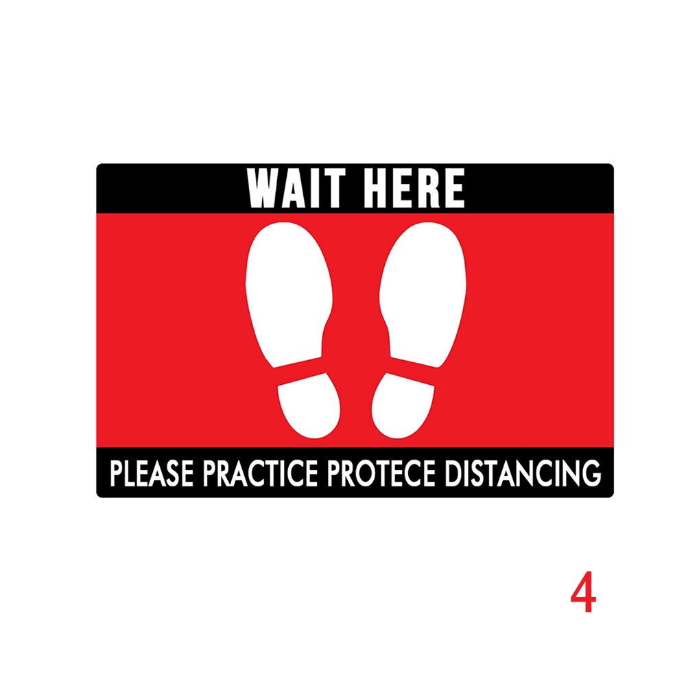 Social Distancing Floor Sticker Indoor Outdoor Ground Sticker Safety Floor Sign Decal Sticker Protece distancing Stickers: 4