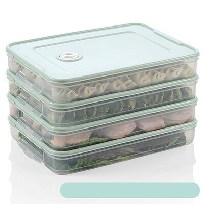 dumpling oppbevaringsboks plast kjøleskap frisk-holde 2-4 etterslep bærbar stabelbar dumpling container holder organizer: 10
