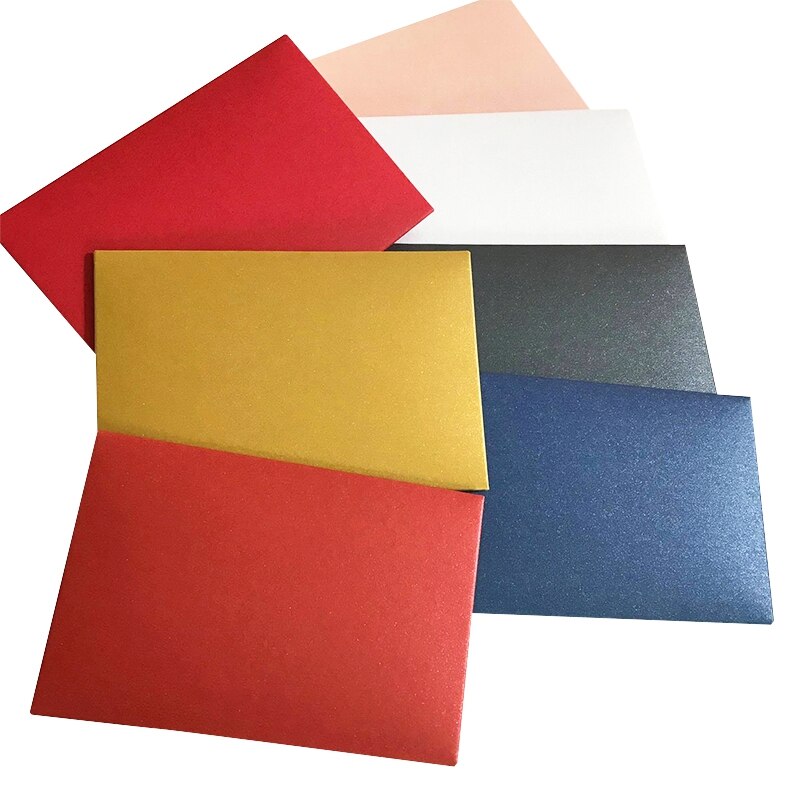 25 stuks 175 x 110mm(6.8 x 4.3 inch) parelkleurige enveloppen met gouden rand voor dikkere uitnodigingsenveloppen