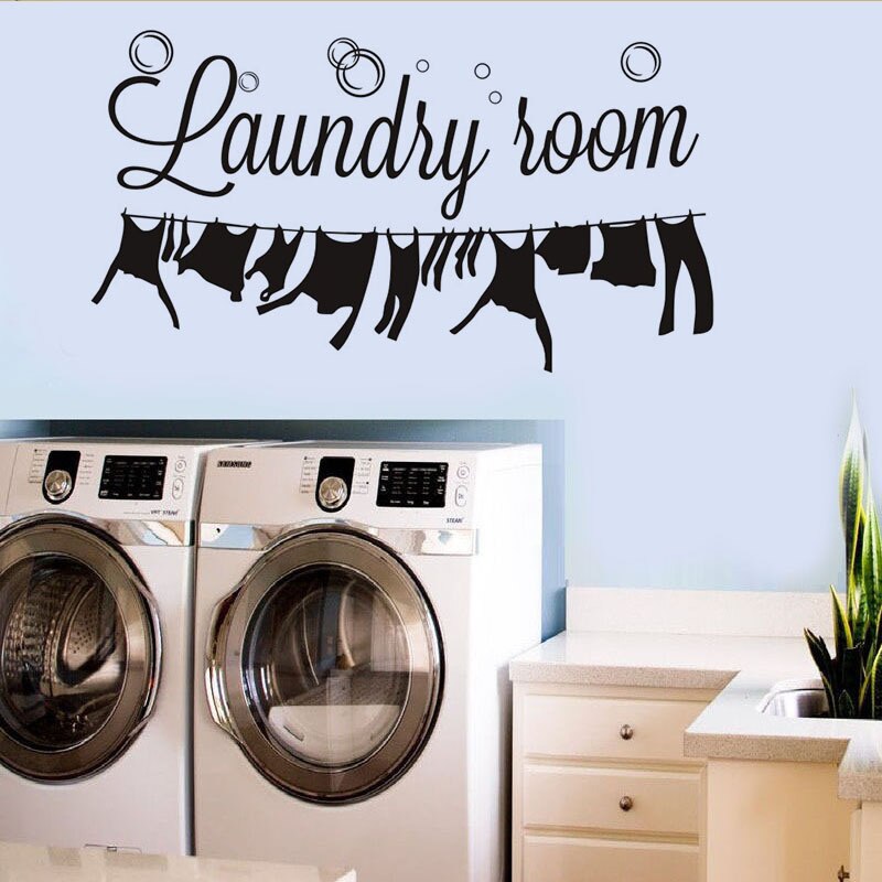 Dot Bubble Laundry Room Carved Wall Sticker Removable Vinyl Stickers Muraux Laundry Room Home Decoration PVC Autocollant