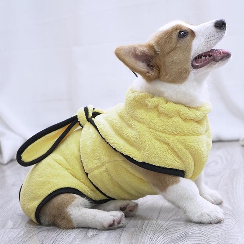 XS-XL Pet Dog Bathrobe for Small Large Dogs Super Absorbent Dog Bath Towel Cozy Soft Pet Drying Adjustable Wearable Towel