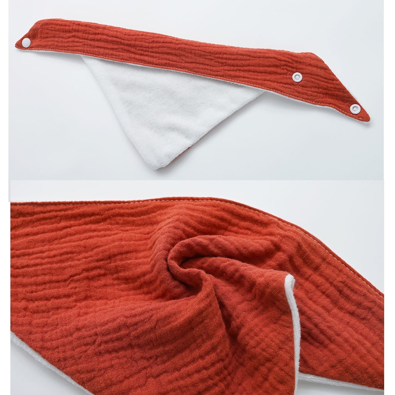 4 pezzi Baby feed Drool bavaglino bottone a pressione Saliva asciugamano triangolo Bandana Burp Cloth