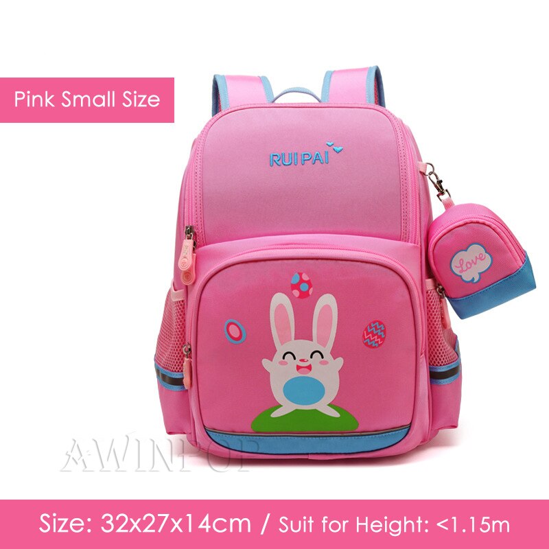 Cartoon Dinosaur School Backpacks Large Capacity School Bags for Boys Girl Primary School Student Book Bag Kids Mochila Infantil: Pink-small size