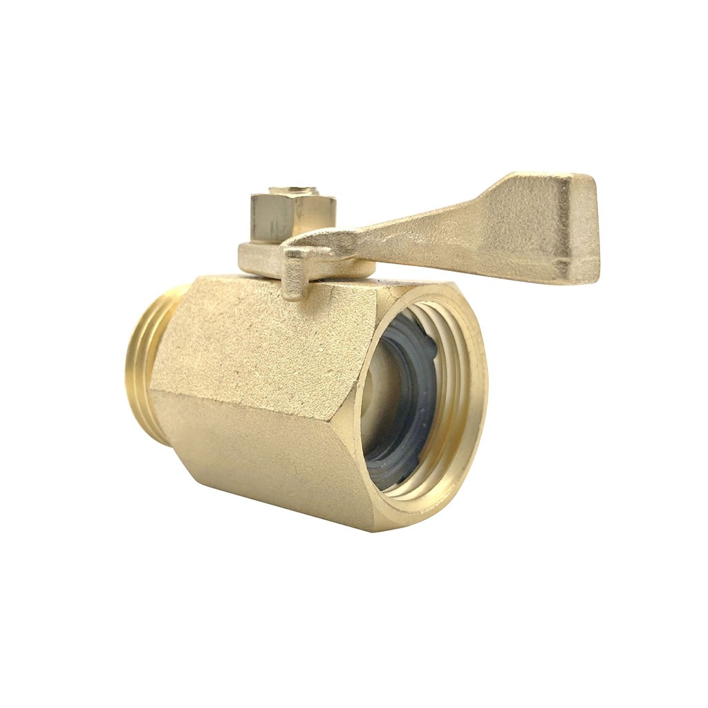 Super Heavy Duty 3/4 Inch Brass Water Shut Off Valve Outdoor Garden Hose Connector Accessories Fitting Pipe Connections Nozzle