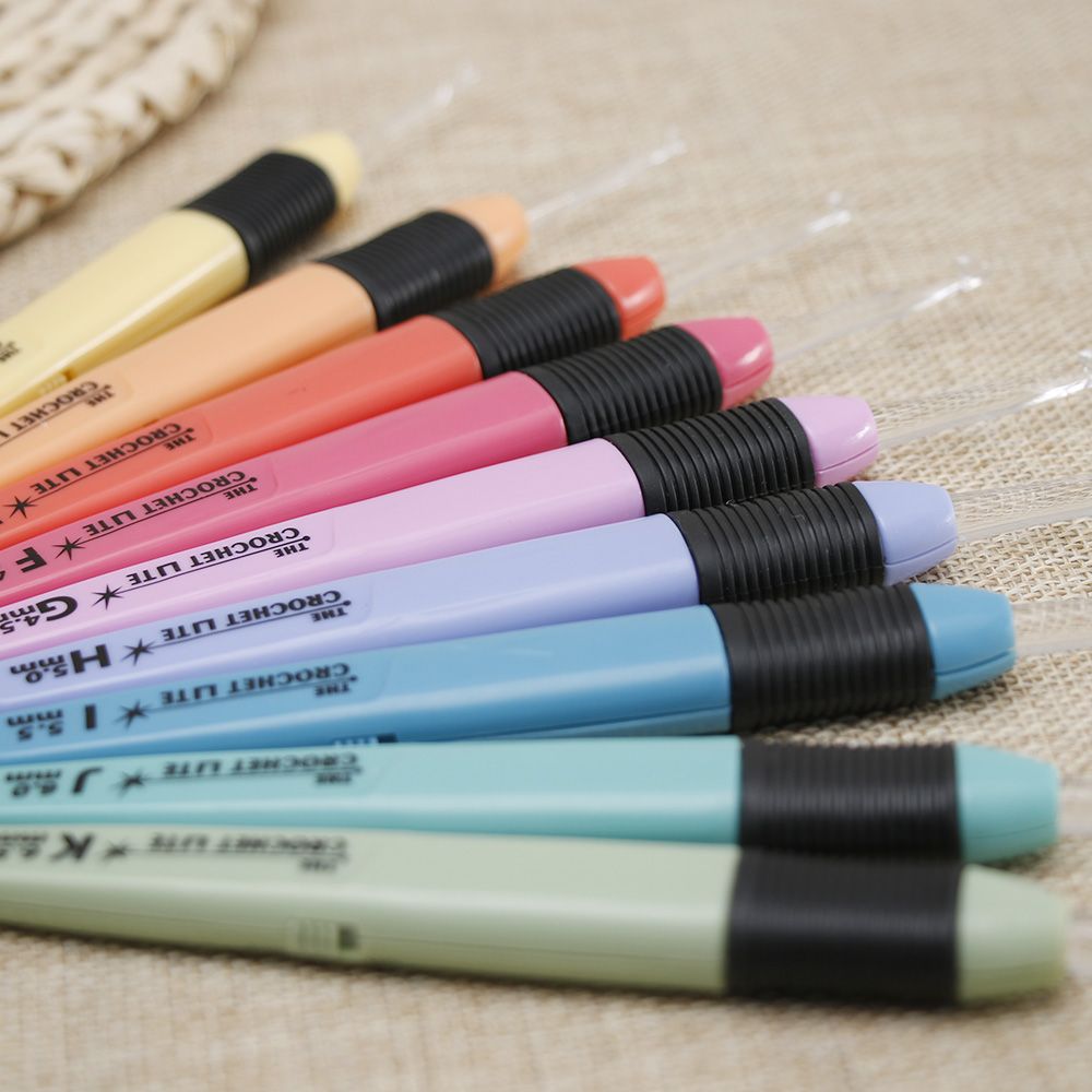 2.5mm-6.5mm Led Light Crochet Hooks Set Light Up Knitting Needles Weave Sewing Tools Craft Weaving Accessories Tools