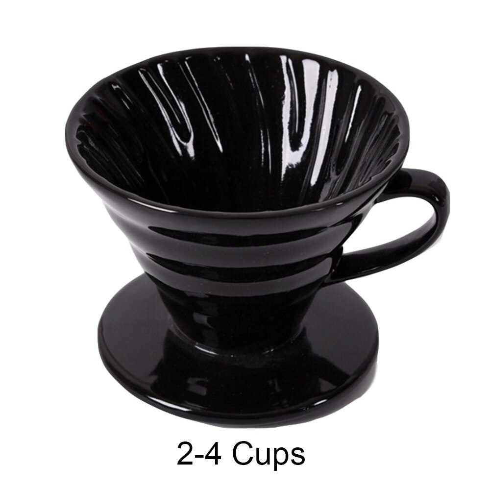 Ceramic Coffee Dripper Engine V60 Style Coffee Drip Filter Cup Permanent Pour Over Coffee Maker Brewer Separate Stand Cafe: G248386