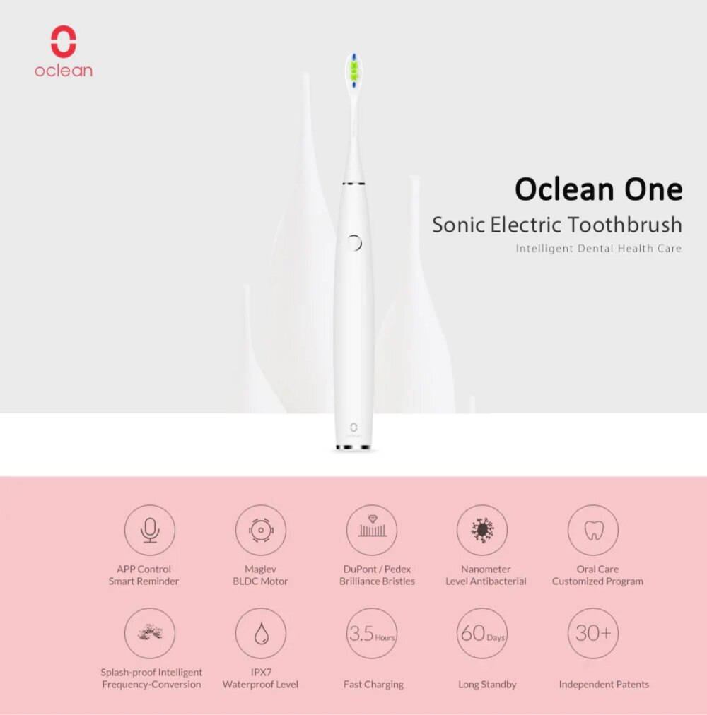 Oclean One brosse à dents électrique sonique avec contrôle APP brosses à dents intelligentes adulte Rechargeable nettoyage des dents santé dentaire