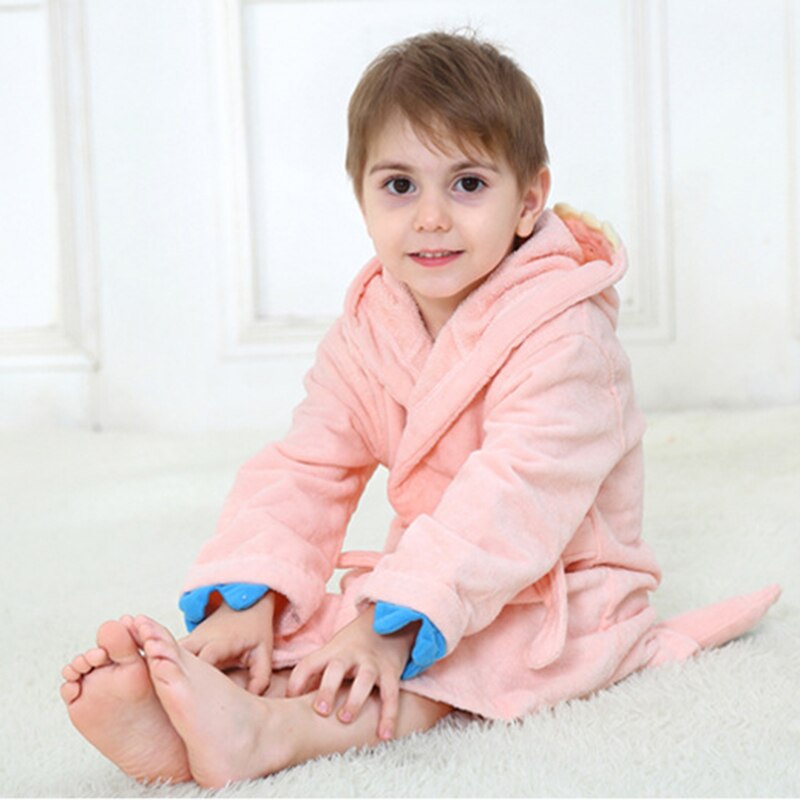Peignoir douche enfant automne hiver enfants vêtements bébé filles dessin animé douche vêtements flanelle chemise de nuit enfants garçons sommeil pyjamas