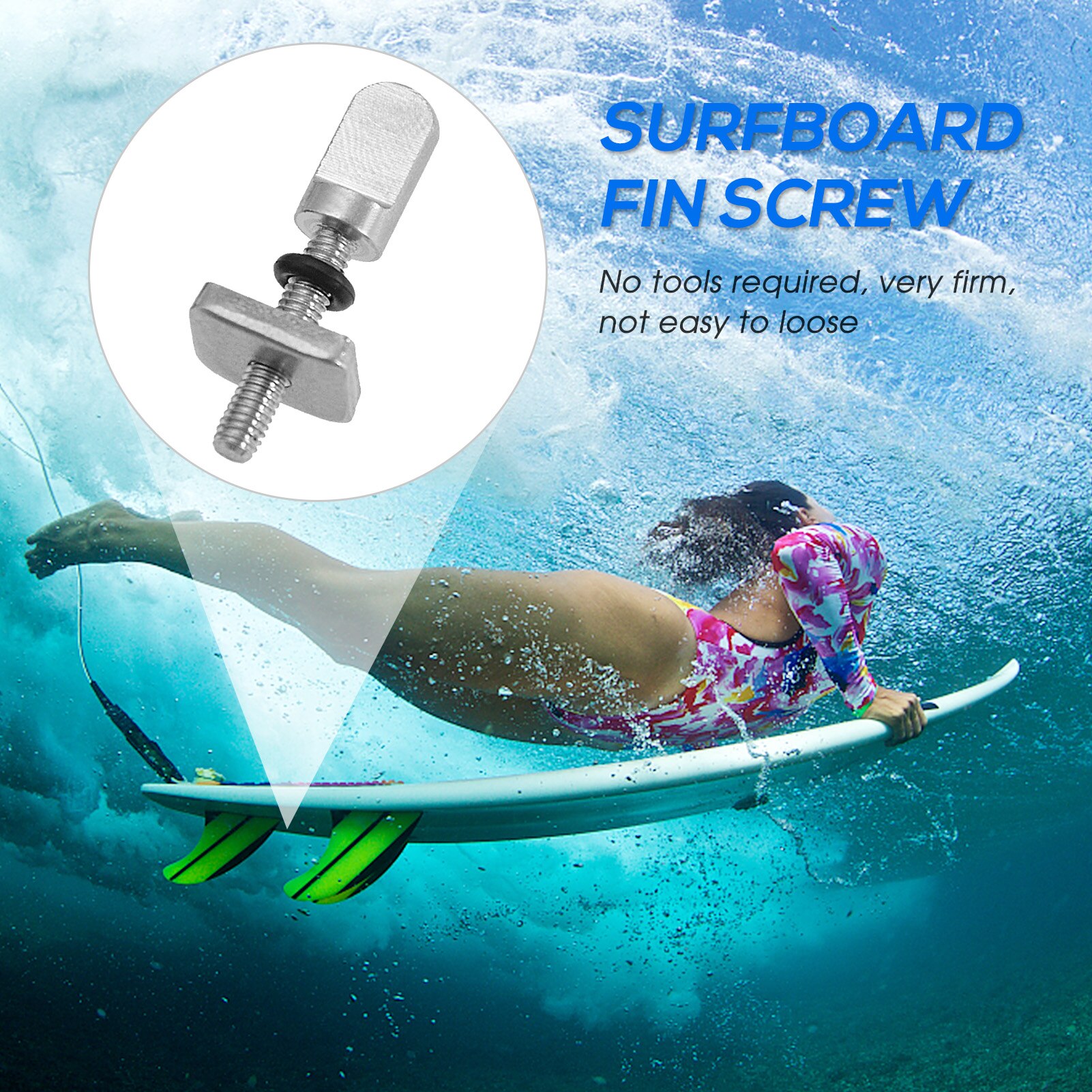 3pcs/6pcs Surfboard Fin Screw M4 Surf Fin Bolts Longboard Sliding Fin Screws Single Fin Nails for Surfboard Inflatable SUP