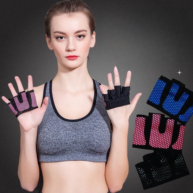 Novo 3 cores ginásio de fitness metade dedo luvas das mulheres dos homens para crossfit treino luva levantamento de peso musculação protetor de mão