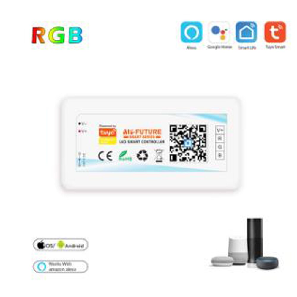 DC 5-24V Wifi Smart Controller Alexa Google Home Voice Single color/CCT/RGB/RGBWW/RGBCCT LED Strip Lights Change/Dimmer/Timer: RGB Controller
